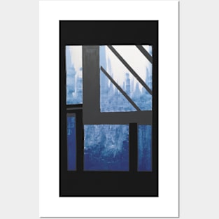 Blue Cityscape Posters and Art